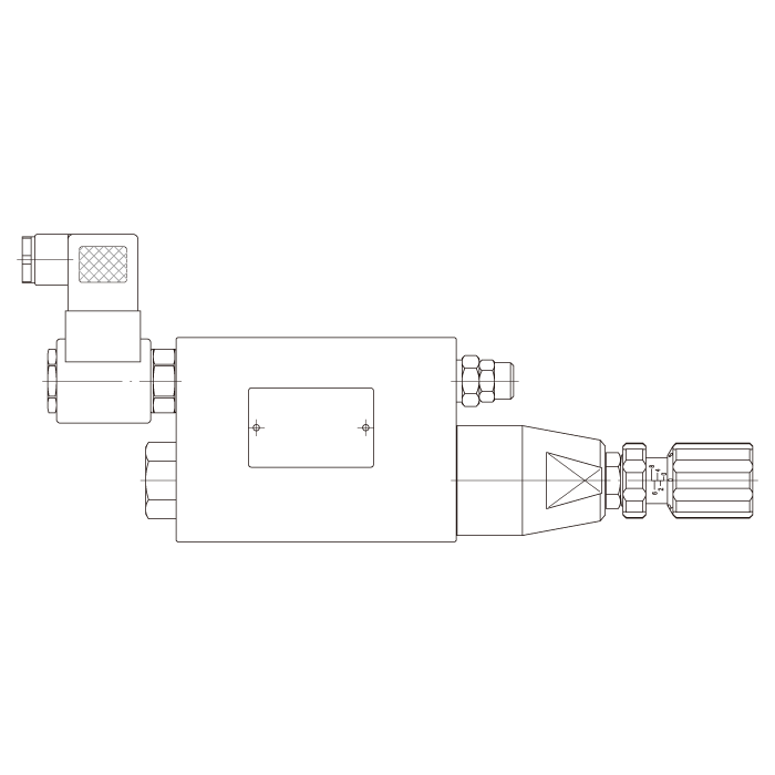 Superposition type electronically controlled pressure reducing valve